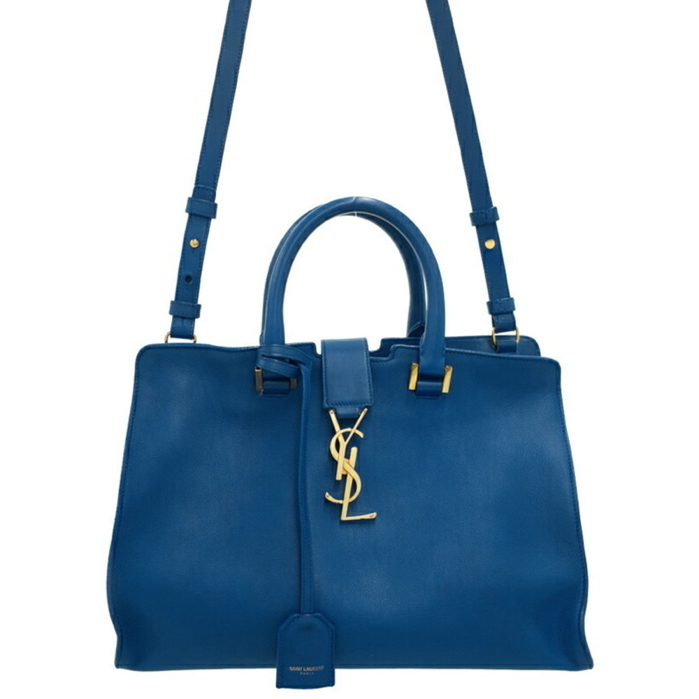 SAINT LAURENT PARIS Monogram Cabas 2way Leather HandBag